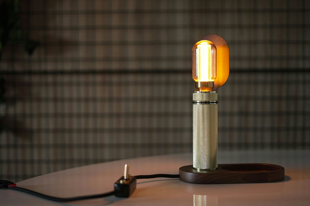 Photo vintage rechargeable reading lamp portable